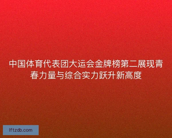 中国体育代表团大运会金牌榜第二展现青春力量与综合实力跃升新高度